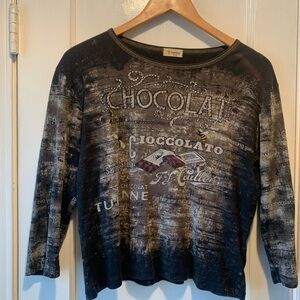 Cactus Y2K Chocolat Embellished Shirt L